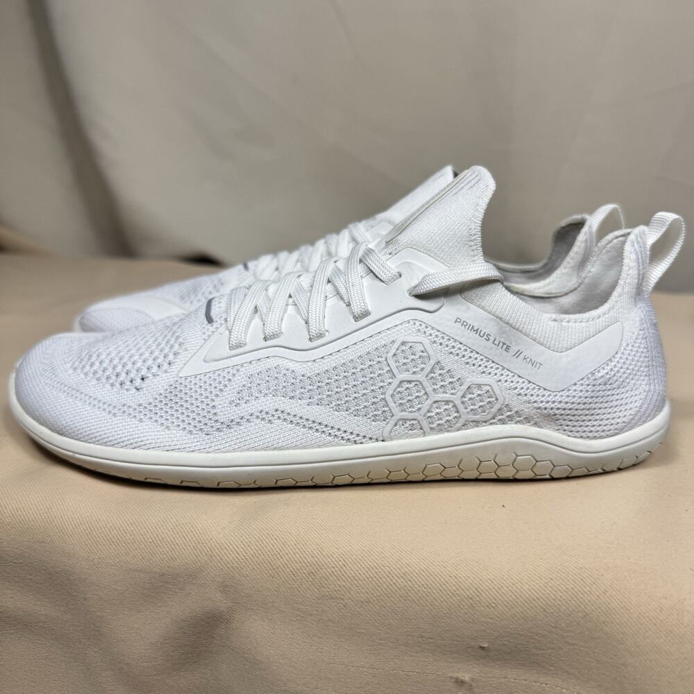 VIVOBAREFOOT Primus Lite Knit Womens EU 36 White Minimalist Sneakers Barefoot